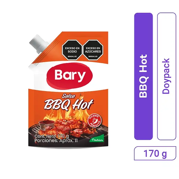 Salsa Bbq Hot Bary 170Gr