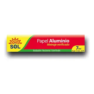 Papel Aluminio Sol Plegadiza 7Mt