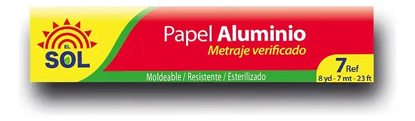 Papel Aluminio Sol Repuesto 7Mt