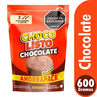 Bebida Achocolatada Chocolisto 600gr