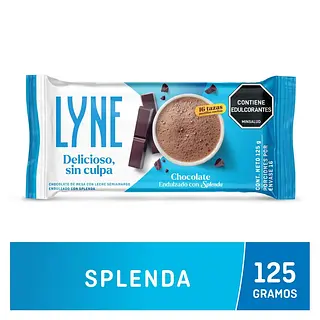 Chocolate Lyne Endulzado Barra 125gr