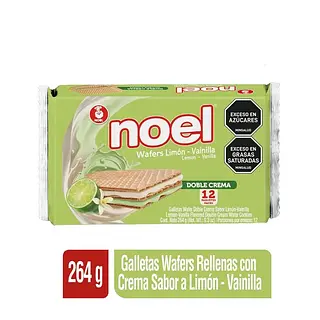 Galleta Noel Wafer Combinada Limón-Vainilla 12un