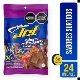 Chocolatina Jet Sabores 24unx6gr