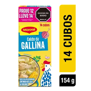 Caldo De Gallina Maggi Pg12ll14 Cubos