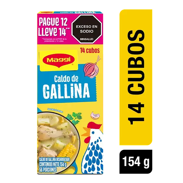 Caldo De Gallina Maggi Pg12ll14 Cubos