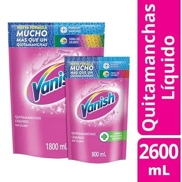 Quitamanchas Vanish Rosa 1800+800ml