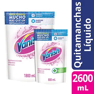 Quitamanchas Vanish Blanco 1800+800ml