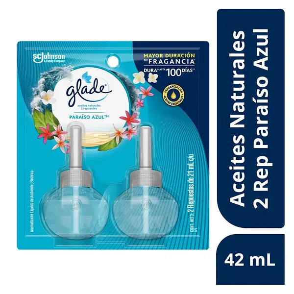 Ambientador Glade Repuesto Eléctrico Paraíso 2unx21ml