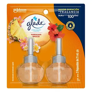 Ambientador Glade Repuesto Eléctrico Hawaiian 2unx21ml
