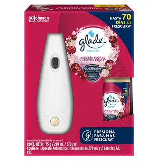 Ambientador Glade Automático+Repuesto Frutos Rojos 175ml