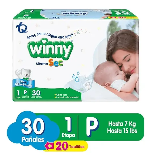 Pañal Winny Ultratrim Sec Etapa 1 30un