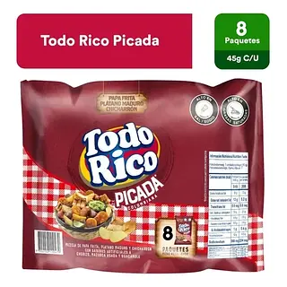 Paquete Todo Rico Picada Sp/R 8unx45gr