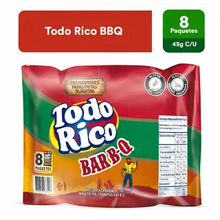 Paquete Todo Rico Bbq Sp/R 8unx45gr