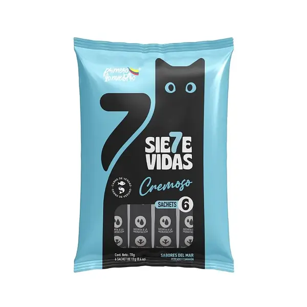 7 Vidas Cremoso Surtido 6unx13gr