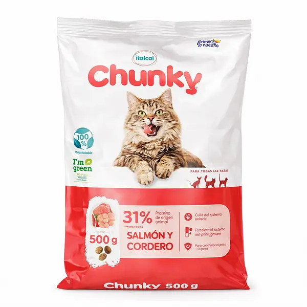 Chunky Gato Salmon Y Cordero 500gr