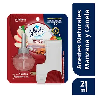 Ambientador Glade Aparato Eléctrico+Repuesto Manzana Canela 21Ml
