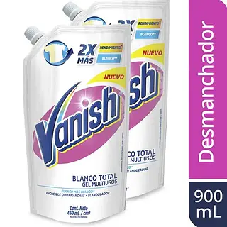 Quitamanchas Vanish Liquido Blanco 2unx450ml