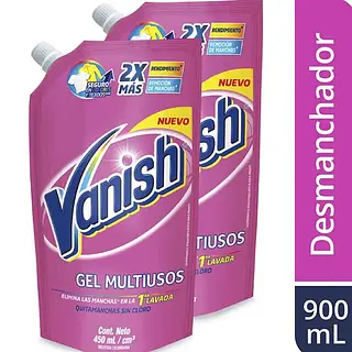 Quitamanchas Vanish Liquido Rosa 2unx450ml