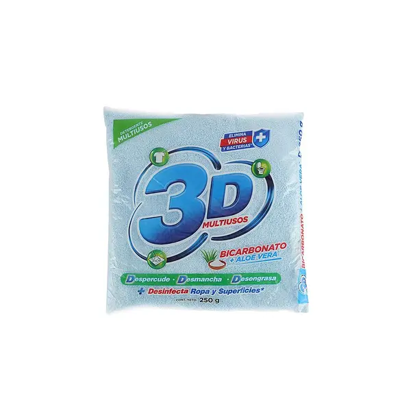 Detergente 3D Azul 250Gr