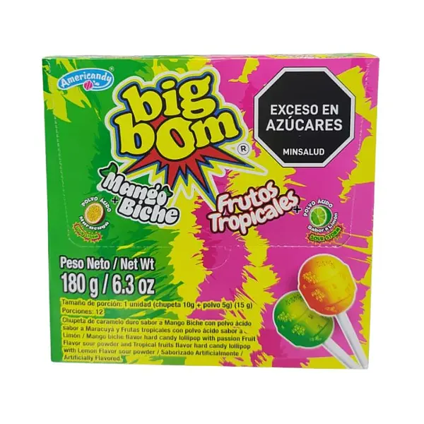 Big Bom Mas Polvo Acido Surtido 180Gr