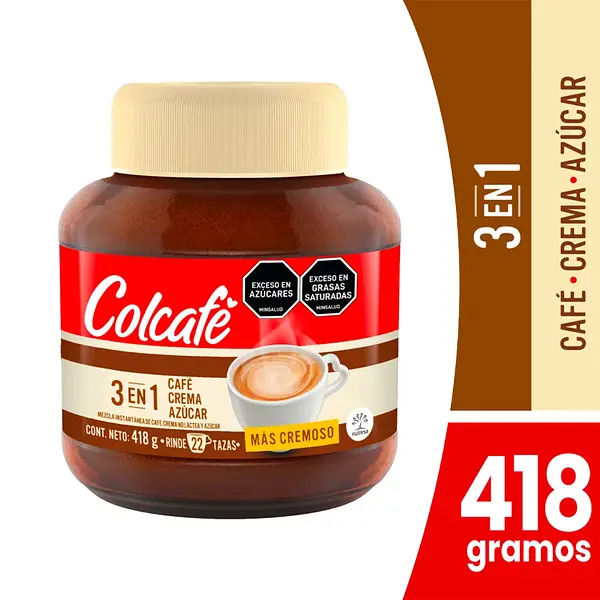 Cafe Colcafe 3En1 Frasco 418Gr