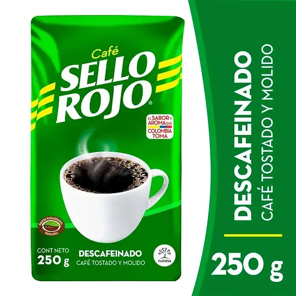 Cafe Sello Rojo Descafeinado 250Gr