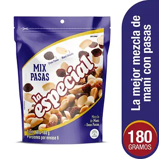 Mani Especial Pasas 180Gr