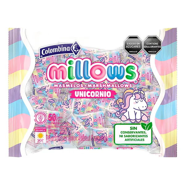 Masmelo Millows Unicornio 50Unx225Gr