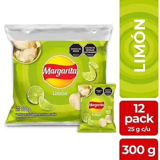 Paquete Papa Margarita Limón 12Unx25Gr