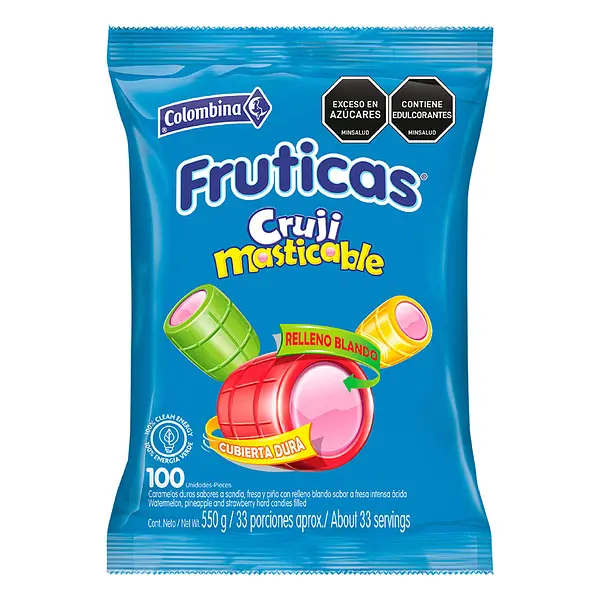 Dulce Fruticas Cruji Masticables 100Un
