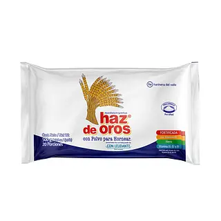 Harina Trigo Haz De Oros Con Polvo Hornear 500Gr