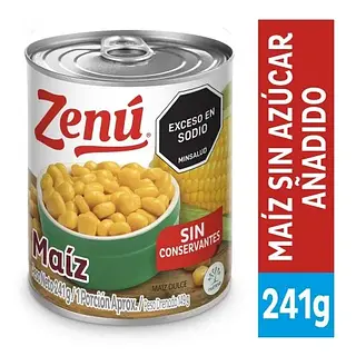 Enlatado Maiz Tierno Zenu 241Gr