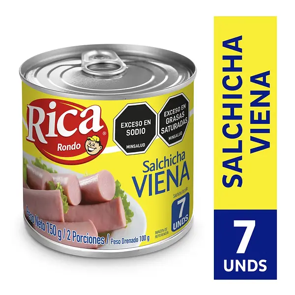 Enlatado Salchicha Viena Rica 150Gr