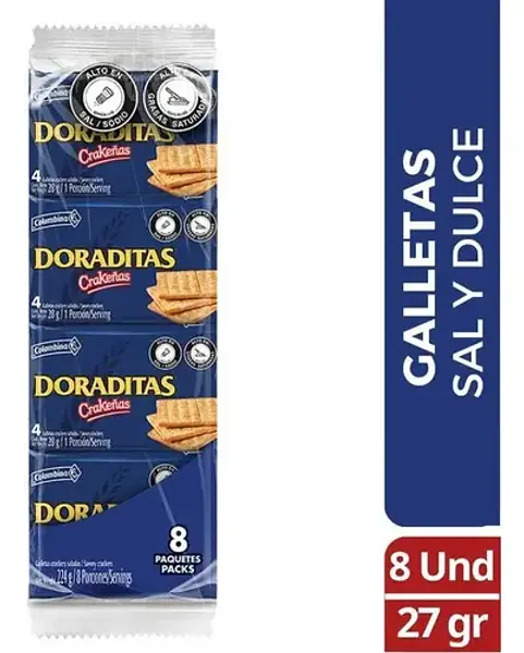 Galleta Crakeñas Doraditas 8Unx28Gr