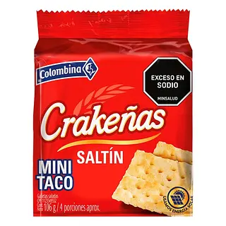 Galleta Crakeñas Saltin Taco Miti 106Gr
