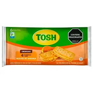 Galleta Tosh Sándwich Naranja 6Un