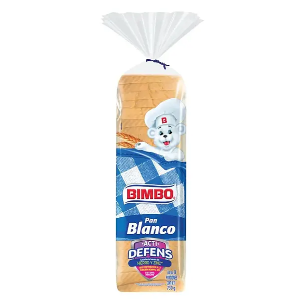 Pan Tajado Bimbo Blanco 730Gr