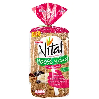 Pan Tajado Bimbo Vital 100% Natural Fruticereal 500Gr