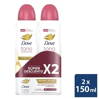 Desodorante Dove Aerosol Calendula 2Unx150Ml
