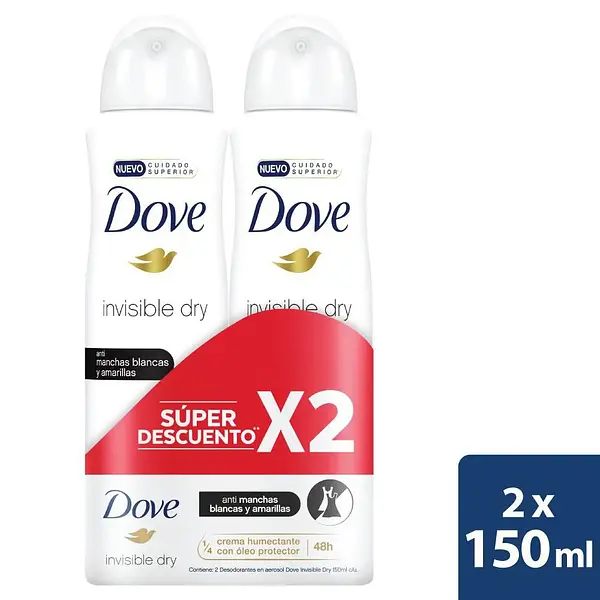 Desodorante Dove Aerosol Invisible Dry Women 150Ml