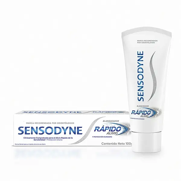 Crema Dental Sensodyne Rápido Alivio Blanqueador 100Gr