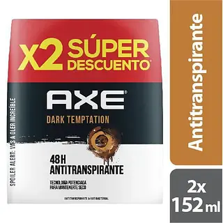 Desodorante Axe Aerosol Dark Temptation 2Unx152Ml