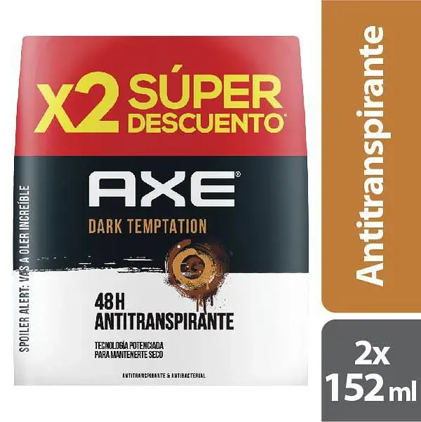 Desodorante Axe Aerosol Dark Temptation 2Unx152Ml
