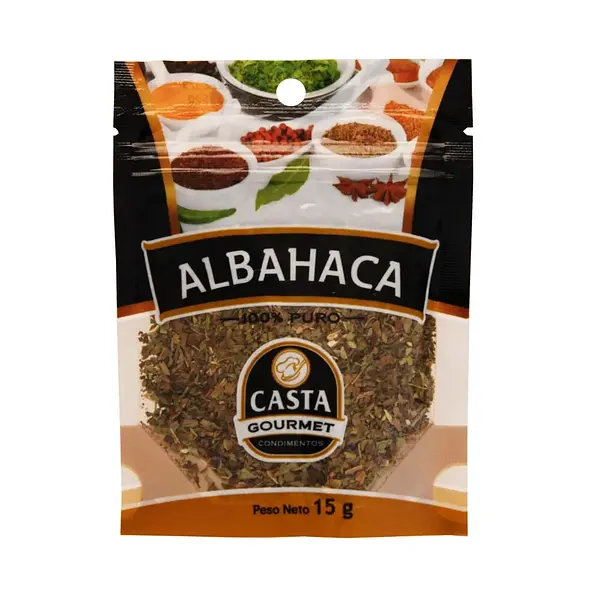 Condimento Albahaca Puro Casta 15Gr