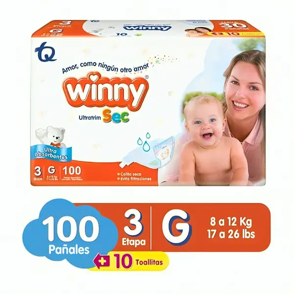 Pañal Winny Ultratrim Etapa 3 100un