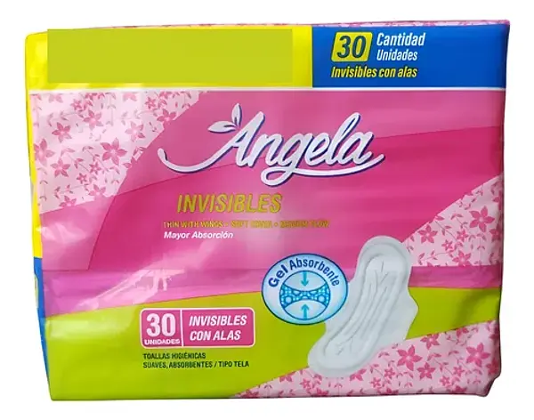 Toallas Higienicas Angela Invisibles 30un