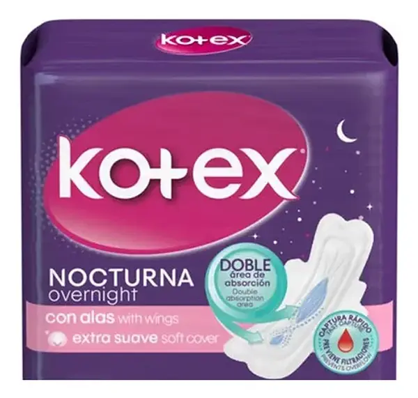 Toallas Higienicas Kotex Nocturna 8Un