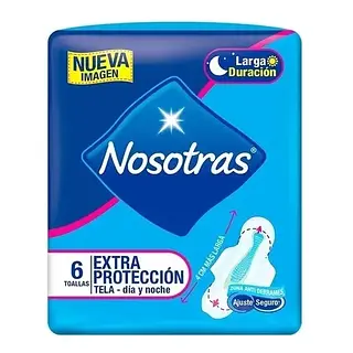 Toallas Higienicas Nosotras Extraprotección 6Un