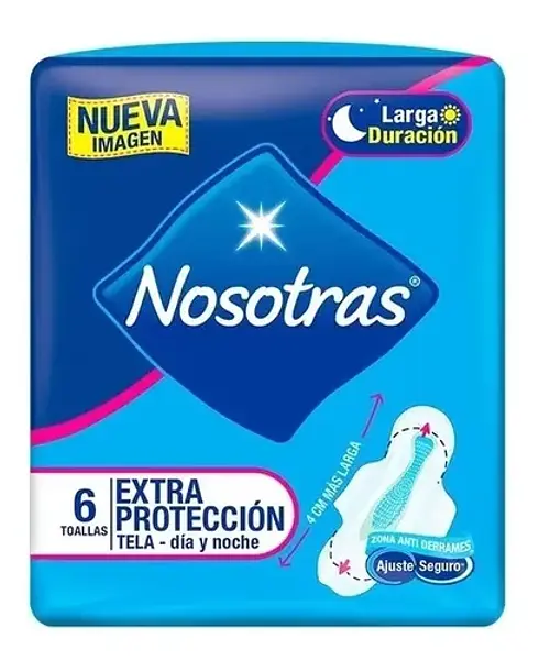 Toallas Higienicas Nosotras Extraprotección 6Un
