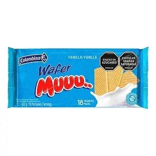 Galleta Wafer Muuu Vainilla 18Un